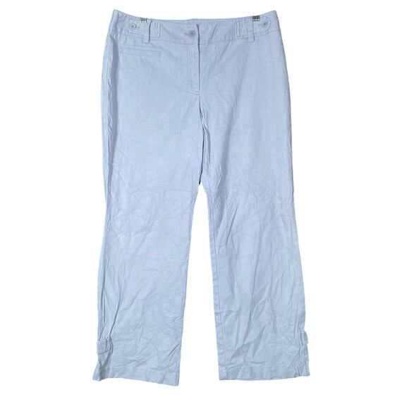 Ann Taylor Womens Pants Purple Tall Khakis Straight Leg Stretch 10L - Picture 1 of 12